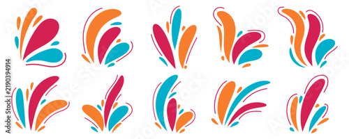 Abstract Carnaval Splash Ornament Decoration Set