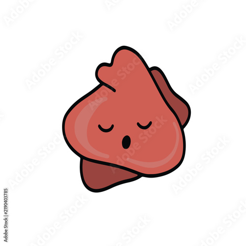 Принти на полотні Cute sleepy pickled ginger gari character illustration Japanese sushi condiment