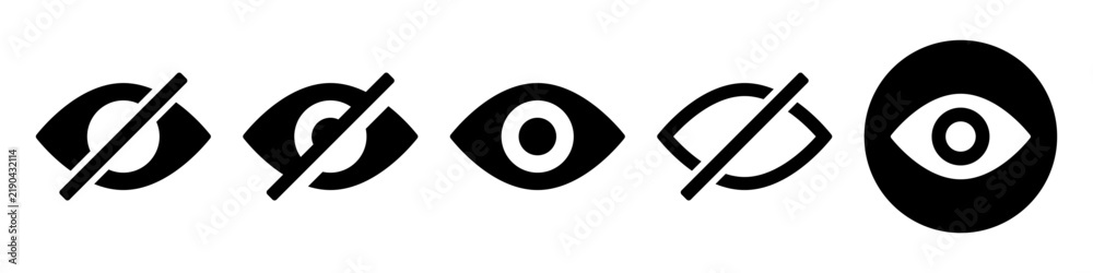 Foto eye icon set