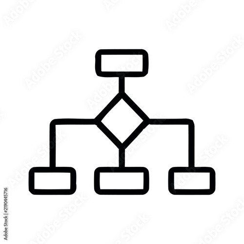 Network Connection Hub Icon – Minimal Line Technology Symbol