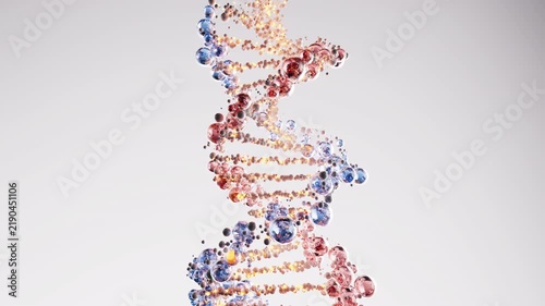 DNA Double Helix Self-Assembly Particle Animation Loop