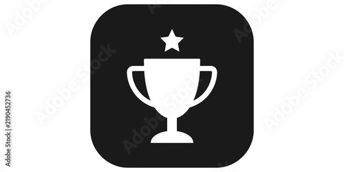 Foto Championship winner trophy cup with star above achievement graphic art