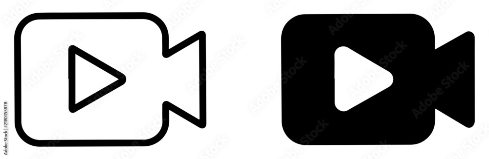 Obraz premium play button video camera icon for streaming