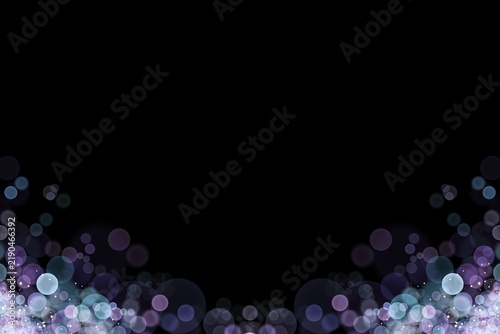 Colorful Blue Purple Bokeh Light Frame Border Background
