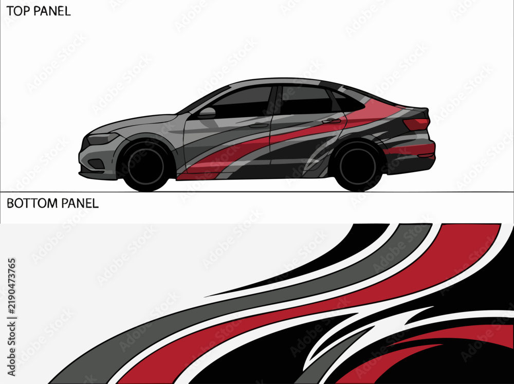 Fototapeta premium stylized car side and speed lines