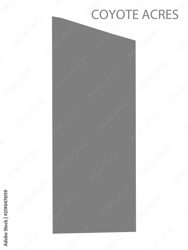 Fototapeta premium Coyote Acres City Map, Texas, USA