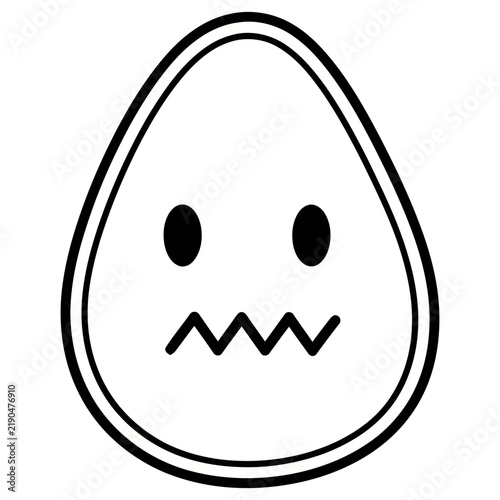 Simple cartoon face with wavy mouth