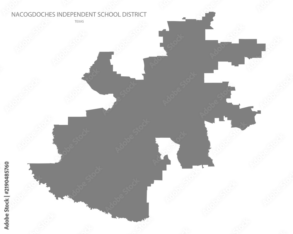Obraz premium Nacogdoches Independent School District Map, Texas, USA