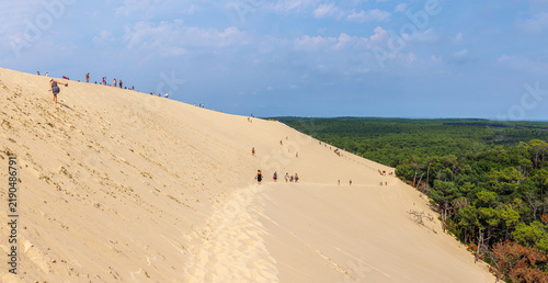 Hikers on the Dune du Pilat in France