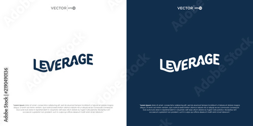 Cuadro en lienzo Professional leverage typography logo concept for corporate branding