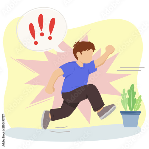 Restless man fidgeting and moving anxiously, expressing impatience, nervous energy, and difficulty staying still in a simple indoor setting.