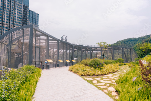 New Aviary with a steel dome at Seac Pai Van Park on Coloane Island, Macau, China - 4 September 2026.