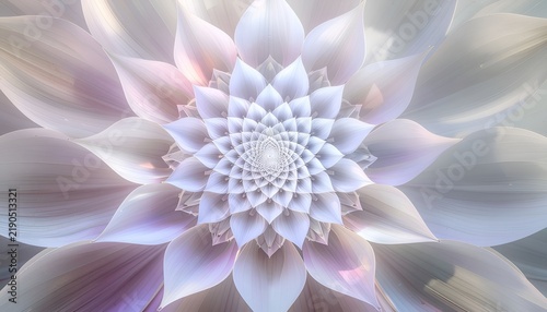 Beautiful fractal design featuring intricate patterns and soft pastel colors that create a mesmerizing and harmonious visual experience perfect for digital art and creative projects