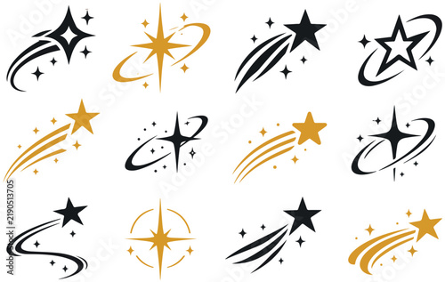 Elegant Shooting Star and Comet Trail Vector Collection