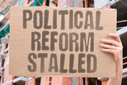 Принти на полотні "Political reform stalled" Party stagnates amid voter apathy and internal gridlock