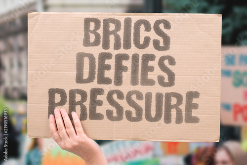 Картината върху платно "BRICS defies pressure" Coalition maintains collective stance against criticism