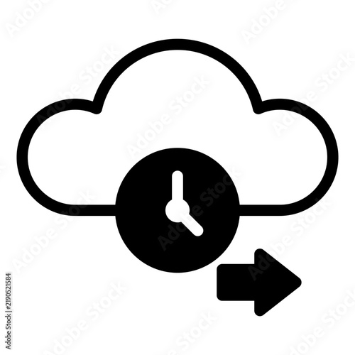 timeout glyph icon vector illustration isolated on white background