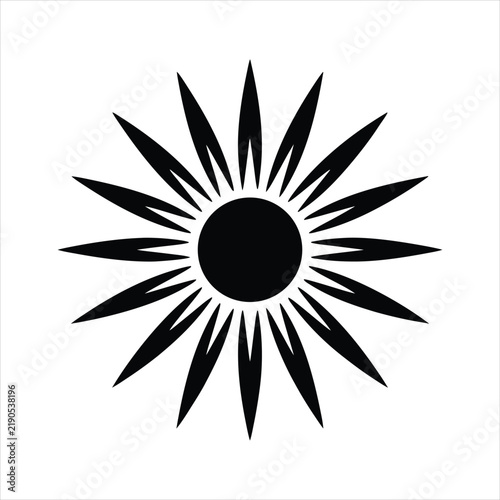 Abstract black and white sunburst pattern for design projects