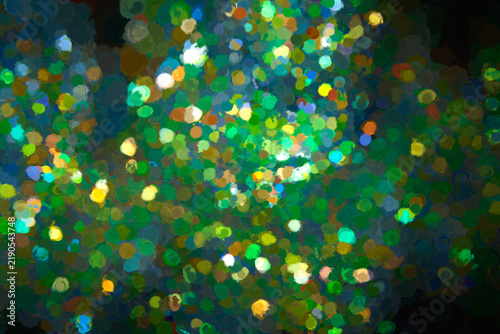 Watercolor abstract pattern. Computer generated illustration. Green, yellow, blue colors