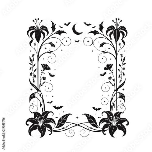 Art Nouveau Moon Garden Gala Floral Ornate Frame