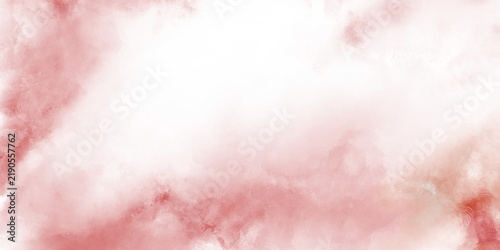 Romantic dusty pink watercolor cloud and smoke effect background frame for wedding or aesthetic designs.