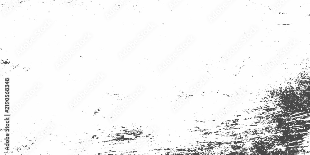 Obraz premium black and white distressed grunge texture background with heavy noise speckles bottom smudge corner overlay photo effect