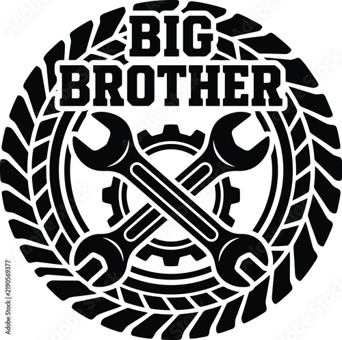 Mechanic Logo with Wrench and Gear