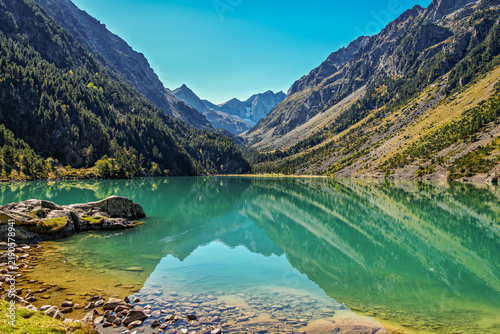 Lac de Gaube, Gaube Lake is a lake in the French Pyrenees, near the town of Cauterets in France
