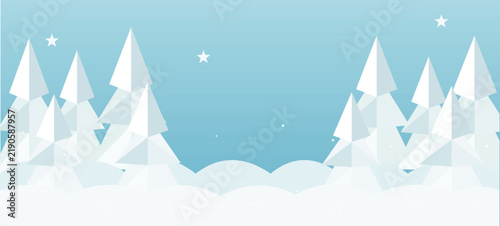 Minimalist White Mountain Silhouettes Under Blue Sky With Stars
