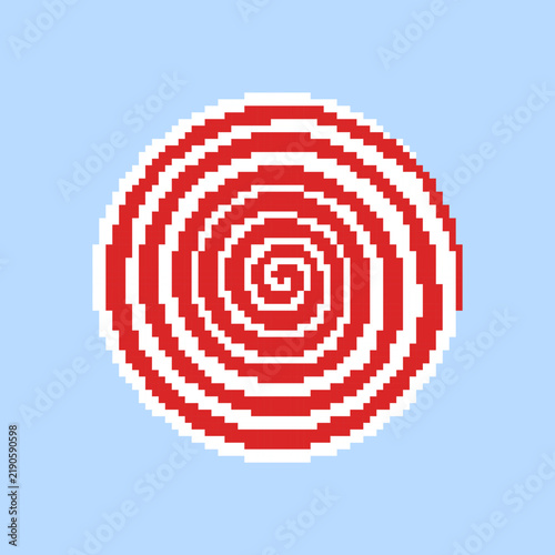 spiral hypnotize draw pixel art