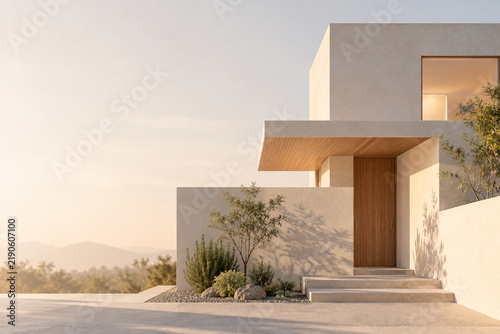 Quiet home facade abstract