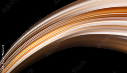 Smooth Curved Metallic Surface With Beautiful Gradient Light Reflection