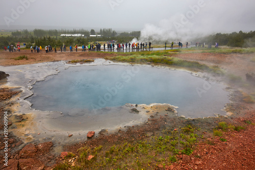 Konstfotografi Great Geysir in Haukadalur Valley, Golden Circle, Iceland