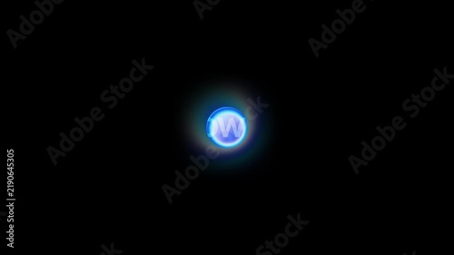 Glowing Follow Now Button Animation HD On Alpha