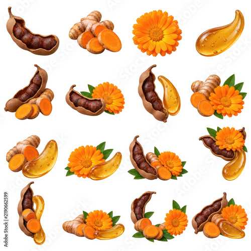 Tamarind turmeric and calendula botanical ingredient kit