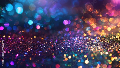 Colorful bokeh lights create a dreamy and enchanting atmosphere perfect for celebrating special occasions and artistic photography