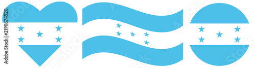 Canvastavla Honduras flags variation