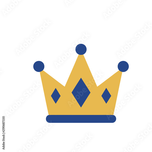 фотографія Stylized crown icon with blue accents