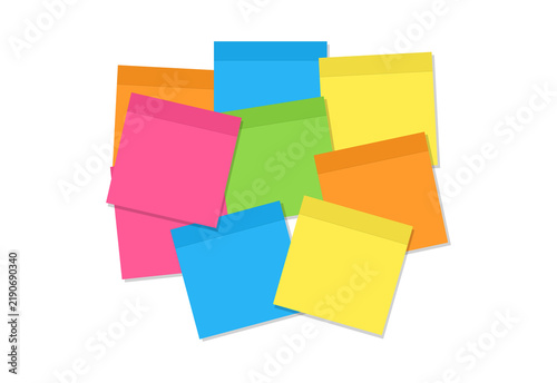 Sticky note vector illustration isolated on transparent background
