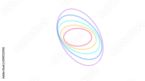 Canvastavla Abstract luminescent caustic light pattern created by prism crystal in transpare