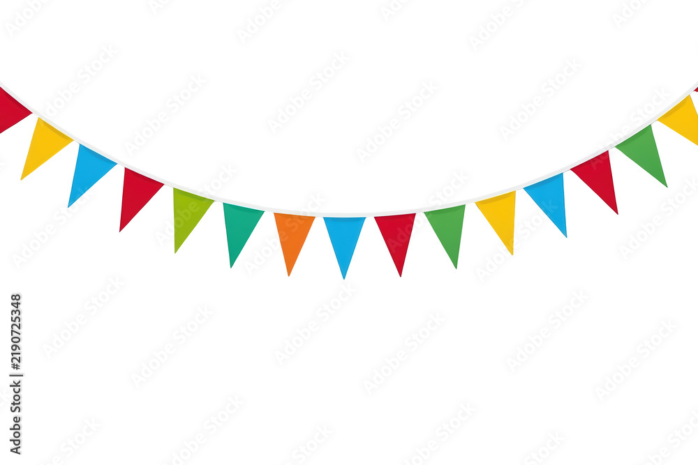 Obraz premium Cheerful Triangle Party Bunting