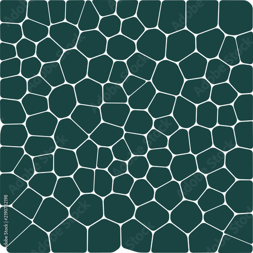 Deep dark green cellular pattern design geometric shapes for home decor.