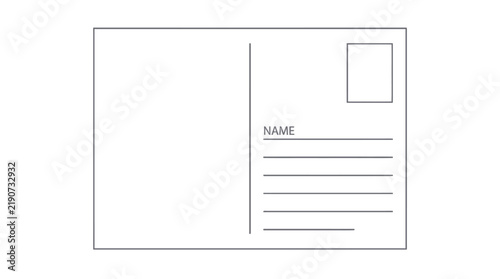 Postcard Back Template Design