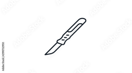Surgical Scalpel Line Icon