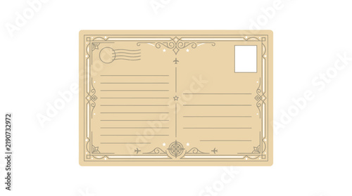 Vintage Postcard Template Design