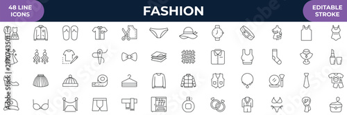 фотографія Fashion Line Editable Icons set