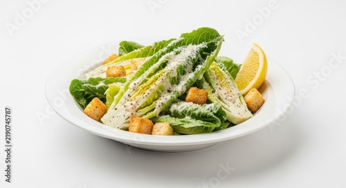 Tapety artystyczne Caesar salad isolated on white background 