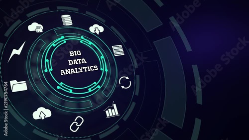 Extracting actionable insights from complex datasets using a futuristic big data analytics screen overlay asset