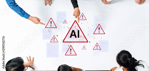 фотографія Futuristic artificial intelligence concept depicting AI hallucination, processing errors, and generating misinformation