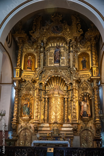 Принти на полотні Golden altarpiece in San Jose Church in Casco Viejo, Panama City, Panama